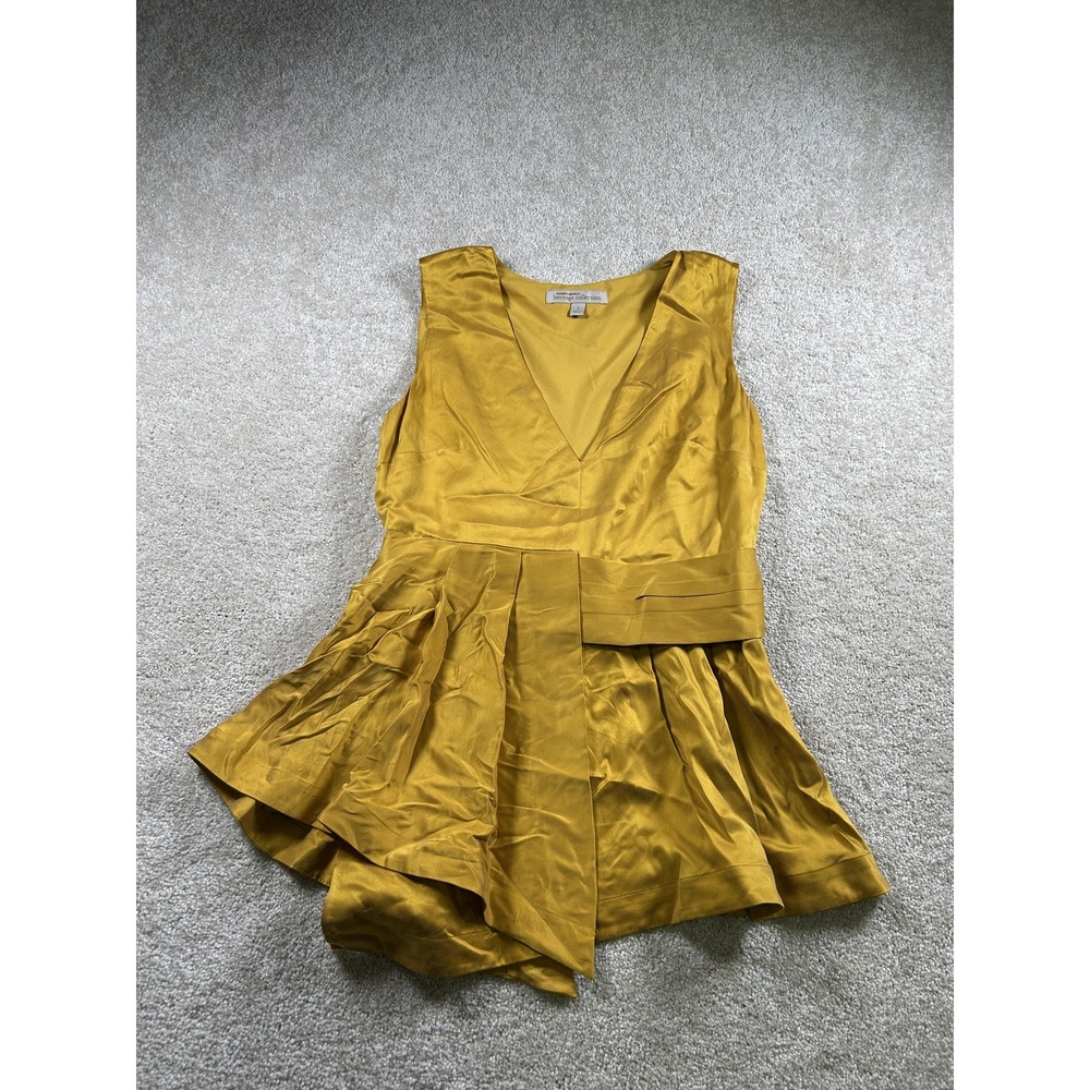 Banana Republic Top Womens 2 Silk Heritage Collection Sleeveless Pleated y2K‎